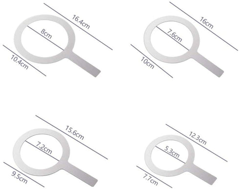 UPKOCH Stainless Steel Baking Cup Ring Milk Coffee Cup Rim Protective Cover with Handle For Tea Dessert Shop Cafe