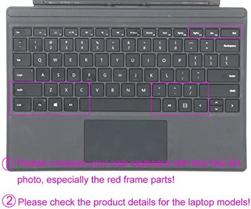 UHamn Clear Keyboard Cover Compatible for Microsoft Surface Pro 4 and 2017 Microsoft Surface Pro 5 and Microsoft Surface Pro 6 and Surface Pro 7, Surface Pro X 2019, Surface Pro 8 2021