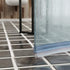 Cozylkx Frameless Shower Door Bottom Seal with Drip Rail 3/8" Thick Glass 27.5" Long Sweep - Glass Door Seal Strip Stop Shower Leaks