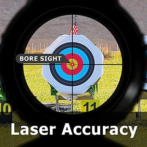 MidTen 9mm Bore Sight Cal Red Dot Boresighter Rem Gauge with Three Batteries