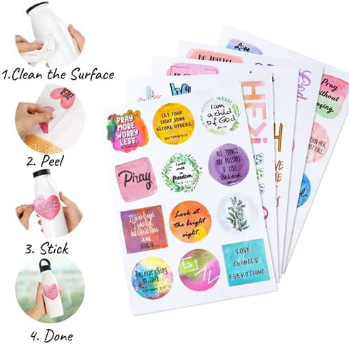 Mr. Pen- Christian Stickers, 49 pcs, Religious Stickers, Jesus Stickers, Bible Stickers, Bible Journaling Stickers, Faith Stickers, Christian Stickers for Water Bottles, Scripture Stickers.
