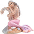 Mermaid Bathroom Decor,Mermaid Gifts for Girls 4.72" Tall Room Shelf Resin Mediterranean Princess Statue Ornament Figurines Sculpture Angel Crafts Collectible Ocean Sea Goddess