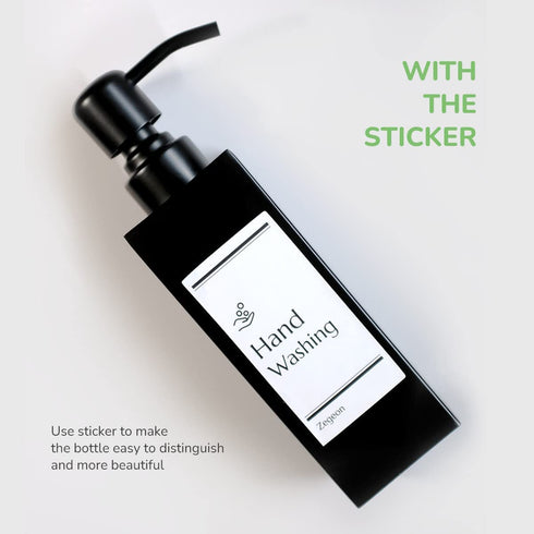 Zegeon Soap Dispenser Hand Metal Pump Lotion Bottle for Bathroom, Bedroom and Kitchen (Black Square)