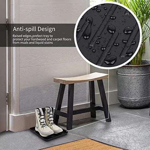 Home-Man Pet Food Tray - Dog Food Mat and Cat Food Mat - Pet Water Bowl Mat for Containing Spills, Waterproof Boot Tray Mat - Shoe Tray Mat (Set of 1)