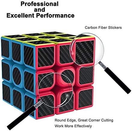 CFMOUR Original Speed Cube 3x3x3,Fast Magic Cube for Kids,Smooth Carbon Fiber Cubes,Puzzle Toys
