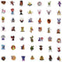 100pcs Five Nights at Freddy's Vinyl Skateboard Guitar Travel Case Sticker Door Laptop Luggage Car Bike Bicycle Stickers (Five Nights at Freddy's)
