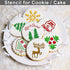 Leesgel 20pcs Christmas Cookie Stencils Stencil, Christmas Cookie Decorating, Royal Icing Tools for Cookies Cake Coffee Cookie Stencils Templates Holder Cookie Decorating Supplies