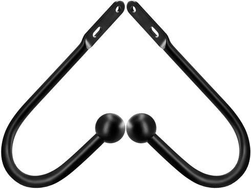 VRSS Curtain Tiebacks Drapery Holdbacks Simple Vintage Style (2pcs Black)