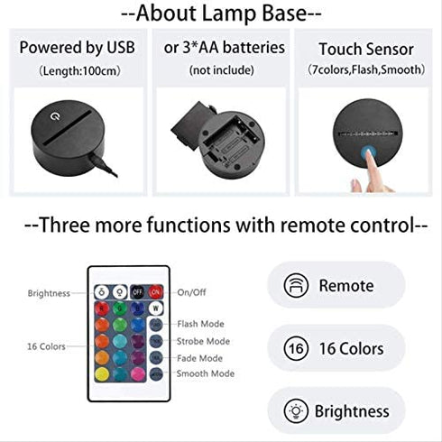 3D Anime Lamp,kimetsu No Yaiba Nezuko Kamado Figure Led Night Light for Bedroom Decor Nightlight Kids Child Table 3D Lamp Demon Slayer Gift?You Need to Remove The Double-Sided Protective Film?