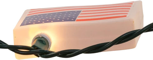 Kurt Adler UL 10-Light USA Flag Light Set
