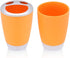 6 Piece Bathroom Accessories Set,Plastic Bath Ensemble Bath Set Lotion Bottles, Toothbrush Holder, Tooth Mug, Soap Dish, Toilet Brush, Trash Can (Orange)