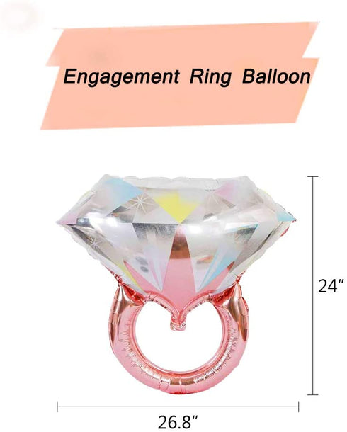 MEYSIMOON Bachelorette Party Decorations Bridal Shower Supplies Rose Gold Kit Ring Balloons,Banner,Swirl,Paper Pom Poms,Bride to Be Sash for Hens Night Party Decoration