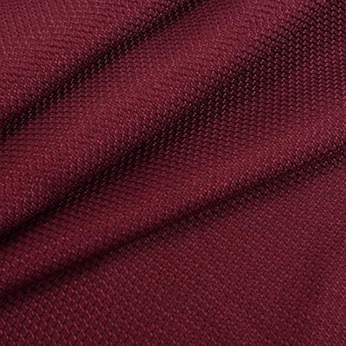 Biscaynebay Textured Fabric Round Tablecloths 60 Inches in Diameter, Burgundy Water Resistant Tablecloths for Dining, Kitchen, Wedding, Parties etc. Machine Washable