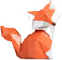 Garneck Resin Decoration Fox Geometric Modern Design Ornaments Family Sculpture Artwork (Size S: 3.9x1.5x3.9inch )
