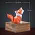 Garneck Resin Decoration Fox Geometric Modern Design Ornaments Family Sculpture Artwork (Size S: 3.9x1.5x3.9inch )