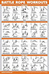 QuickFit 2 Pack - Medicine Ball Workouts and Battle Rope Exercise Poster Set - Set of 2 Fitness Charts