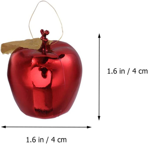 BESPORTBLE 24pcs Shatterproof Christmas Tree Baubles Apple Shaped Hanging Ornaments for Xmas Holiday Wedding Party Decoration (Red)
