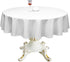 Romanstile Round Waterproof Tablecloth Stain Resistant and Wrinkle Free Table Cloths for Kitchen Dining/Party/Wedding Indoor and Outdoor Use Washable Polyester Table Cover (White, 60 inch)