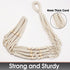 Shineloha 43 Inches Macrame Plant Hanger Large for up to 12 inch Pot Extra Long + Hook | No Tassel, Cotton Rope Hanging Plant Holder with Swag Hook, NO Plant/Pot Included (White)