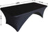 Eurmax USA Spandex Table Cover 5 ft. Fitted 30+ Colors Polyester Tablecloth Stretch Spandex Table Cover-Table Toppers,5 FT Table Cover Open Back?5Ft,Black?