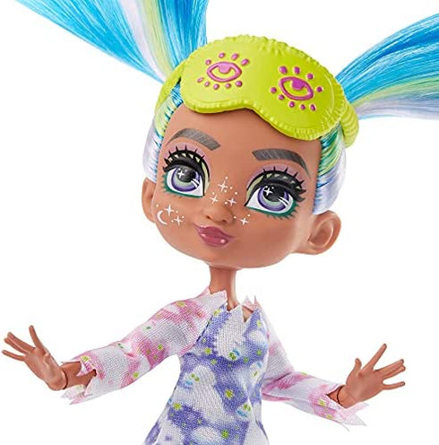 Cave Club Stellar Sleepover Adventure Playset with Tella Doll (8 – 10-inch, Blue Hair), Prehistoric Pet and Accessories, Gift for 4 Year Olds and Up