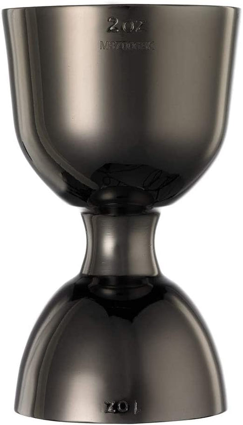 Barfly M37006BK Heavy-Duty Straight Rim Bell Jigger, 1 oz x 2 oz, Gun Metal Black