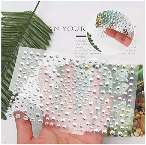 2100 Pcs Rhinestone Stickers, Self Adhesive Crystal Stickers Diamond Stickers Clear Jewel Gem Stickers for DIY Craft&Art Project,Decorate Face Body,Home Decoration (Clear)