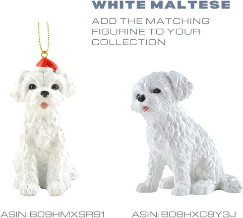 Boulevard East Concepts Maltese Breed Puppy Dog Collectible Figurine Statue