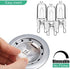 Jaenmsa G9 Halogen Light Bulbs, 12 Pack G9 Bulb 2 Pin Base JCD Type, 120V T4 Bi-Pin 40W Xenon Small Light Bulb for Range Hood Lights, Microwave Ovens, Bathroom Light Bulbs, Chandeliers, Dimmable