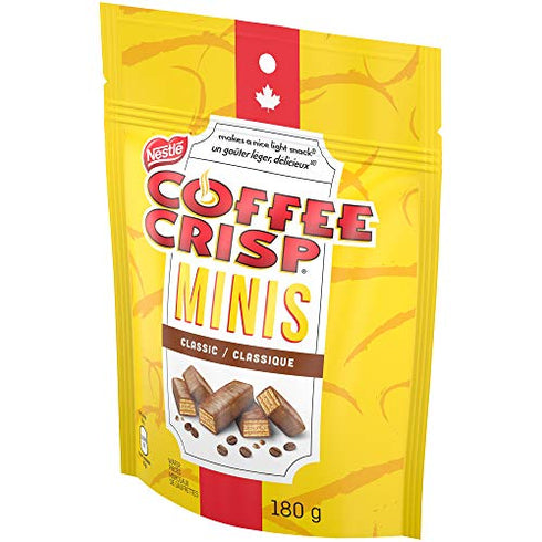 COFFEE CRISP NESTLE Minis, 180g/6.3 oz. Bag {Imported from Canada}