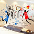 KeLay Fs 3D Basketball Wall Decals Sports Decor Basketball Player Wall Stickers Basketball Wall Decals Wallpaper for Boys Kids Room Decor