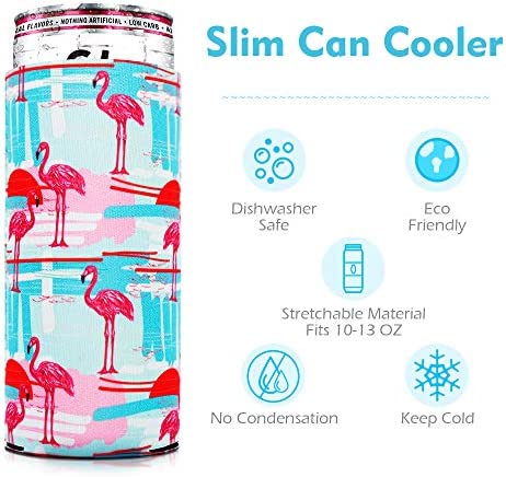 Skinny Can Cooler For Slim Cans (12 Pcs) Slim Can Cooler Slim Can Insulator Skinny Can Cooler Beer Coolers For Cans Slim Tall Can Cooler Can Coolers Hard Seltzer Cool
