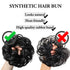 SARLA Updo Messy Bun Hair Piece Platinum Blonde Synthetic Fake Scrunchies Ponytail Extension Wavy Curly for Women Girls 2PCS