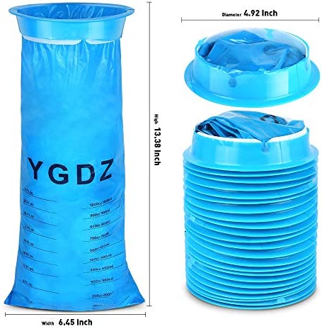 Vomit Bags, YGDZ 24 Pack Barf Bags Disposable Emesis Bags Throw Up Car Puke Nausea Bags for Travel Motion Sickness, 1000ml