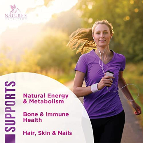 Multivitamin for Women, Nature's Daily Womens Multi Vitamin Supplement for Immune Health Support with Vitamins A, C, D, E and Zinc, Vitamin B12 for Energy with Biotin - 60 Capsules