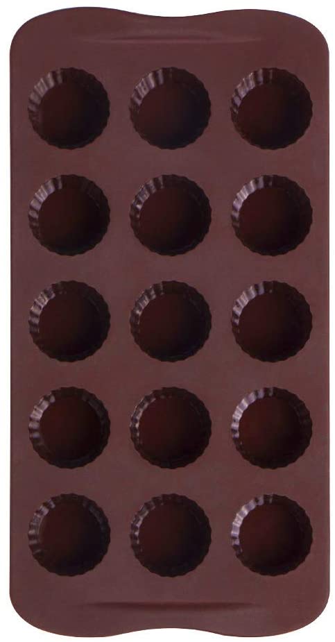 Webake Chocolate Candy Molds Silicone Baking Mold for Snack Size Peanut Butter Cup, Jello, Keto Fat Bombs and Cordial, Pack of 2