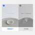 YIMSGO Drain Hair Catcher 2 Packs, Shower/Bathtub Drain Cover, Silicone Hair Catcher for Shower, Square Drain Stopper for Tub,Kitchen,Bathroom Gray/White