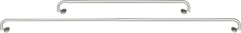 Amazon Basics Room Darkening Blackout Curtain Rod - 28" to 48", Nickel