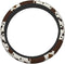 Cow Leather Skin Brown Car Steering Wheel Cover Elastic Comfortable Neoprene Steering Wrap Universal 15 Inch Durable Protector