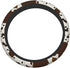 Cow Leather Skin Brown Car Steering Wheel Cover Elastic Comfortable Neoprene Steering Wrap Universal 15 Inch Durable Protector