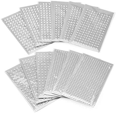 Clear Self Adhesive Rhinestone Stickers, Gartful 2790 PCS Round Gem Sticker for Crafts, Crystal Jewel Sticky Rhinestone for Scrapbooking Embellishments, DIY Crafts, Wedding, Decor, 4 Sizes(3/4/5/6mm)