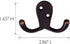 Design House 207738 Double Hook 5 Pack Oil Rubbed Bronze