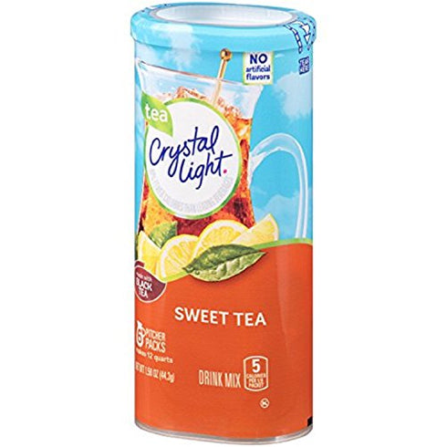 Crystal Light Sweet Tea Drink Mix (12 quart=6 packets) NEW FLAVOR (Pack of 4)