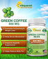 Natural Green Coffee Bean Formula - 180 Capsules - Max Strength GCA Antioxidant Cleanse for Pure Weight Loss, 800mg per Pill - with Chlorogenic Acid - 1600mg Daily Supplement, Healthy Fat Burner