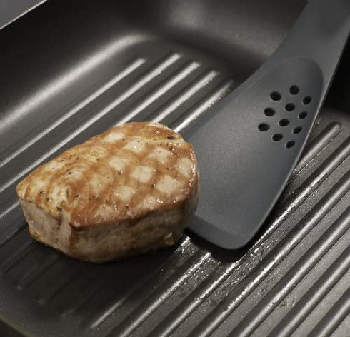 Joseph Joseph Uni-Tool 5-In-1 Utensil Slotted Solid Spoon Spatula Turner Slicer Kitchen All-In One Space Saving, Gray 12 long