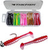 THKFISH 30Pcs Paddle Tail Swimbaits 2 INCH Bicolor Soft Plastic Fishing Lure Swim Baits for Crappie Bass Trout Mixed Color
