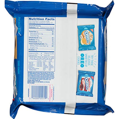 OREO Chocolate Peanut Butter Pie Sandwich Cookies, 1 Resealable 12.2 oz Pack
