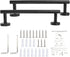 Bathroom Towel Bar, 2 Pack Stainless Steel Towel Rack, Matte Black Bath Towel Hanger, Wall Mounted Towel Rail, Towel Rod Bathroom Hardware (2 Pack - Black)