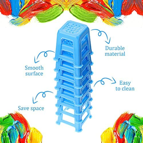 8 Pieces Canvas Stands Paint Stands for Painting Mini Canvas Feet Risers Canvas Support Stands for Fluid Acrylic Pouring Paint Supplies (Blue)