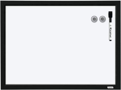 Quartet Magnetic Whiteboard, 17 x 23 inches White Board, Dry Erase Board, Black Frame (MWDW1723M-BK)
